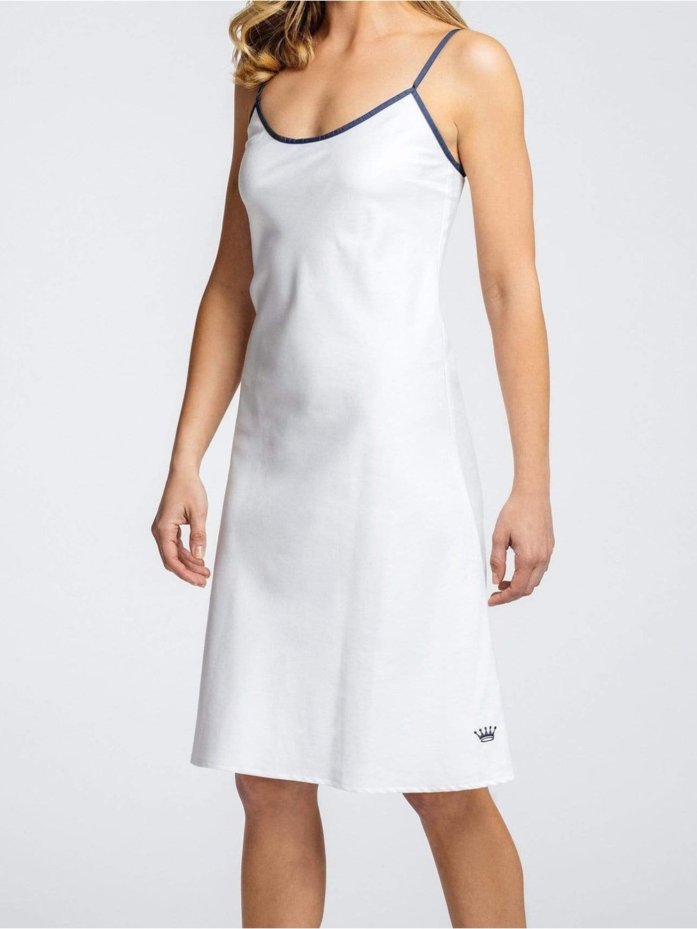 Royal Highnies Women's White Pima Cotton Lounge Pajama Gown Medium